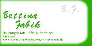 bettina fabik business card