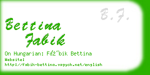 bettina fabik business card